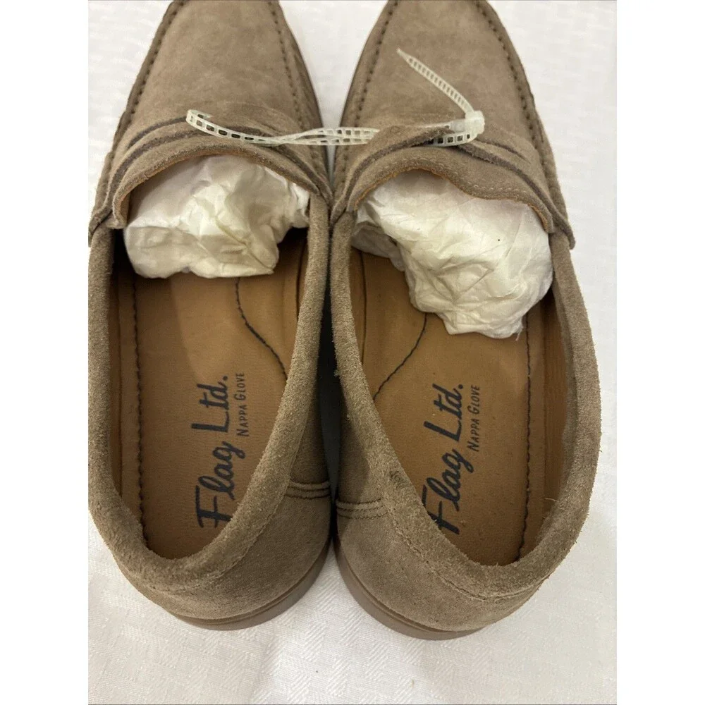 Flagg Ltd Napa Glove Mens Penny Loafers Dress Shoes 8 Slip On Leather Suede